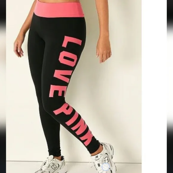 ❌Sold ❌ Victoria's secret Love pink leggings size M new! - Picture 1 of 2